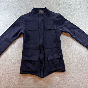 Pendleton 100% Merino Wool Women’s Navy Full Zip Sweater Jacket Size XS